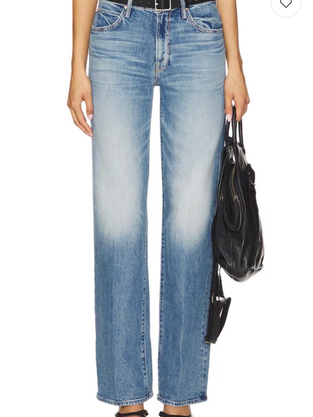 MOTHER Superior Denim Mid Rise Tunnel Vision Sneak in I'm a Winner Size 28 - Picture 2 of 13
